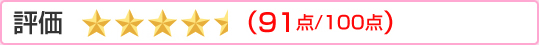 評価:（91点/100点）